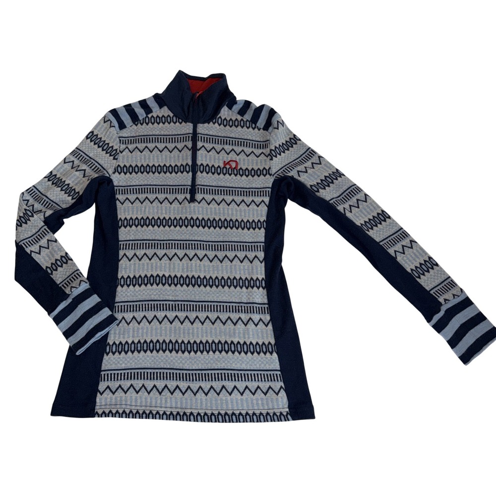 Kari Traa Line Half Zip Baselayer Womens Small‎ Merino Wool Size Small